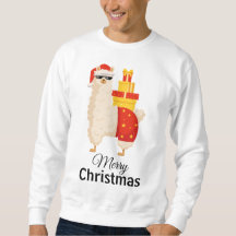 Cool Disco Santa Llama Funny Minimalist Christmas
