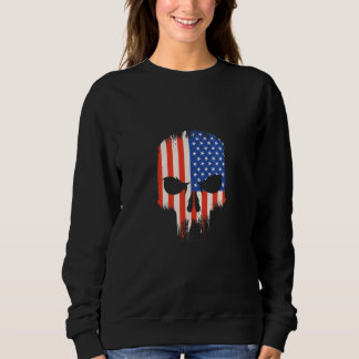 Moletom Cool Edgy American Flag Skull Design