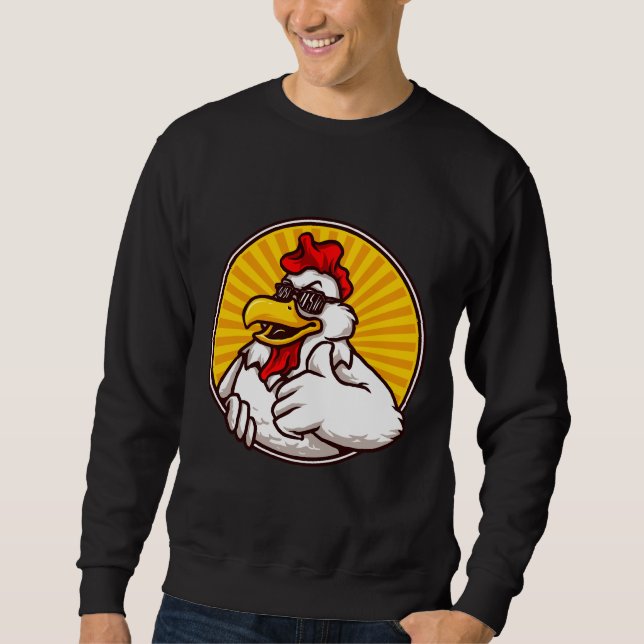 Moletom Cool fun chicken mascot design   (Frente)