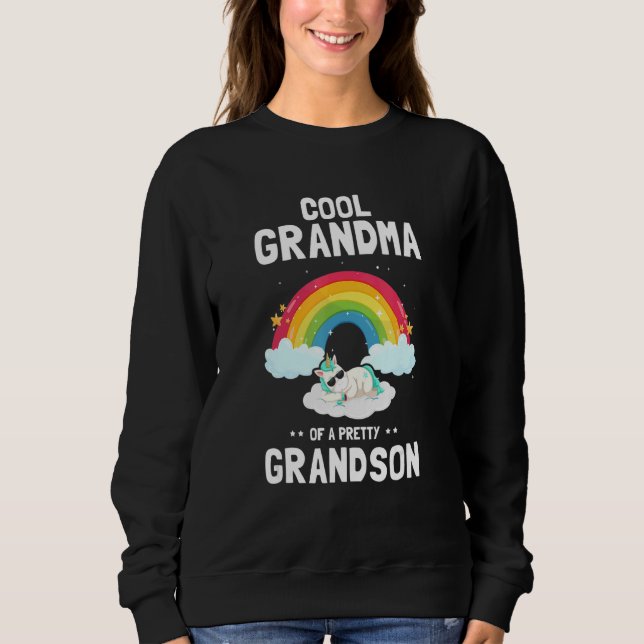 Moletom Cool GRANDMA Of A Pretty Gay Son Cute Pride Design (Frente)