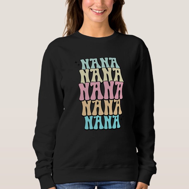 Moletom Cool Groovy Nana Grandma Baby Shower Reveal Bubble (Frente)