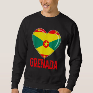 Moletom Cool Heart Grenada Flag Men Women Kid Patriotic