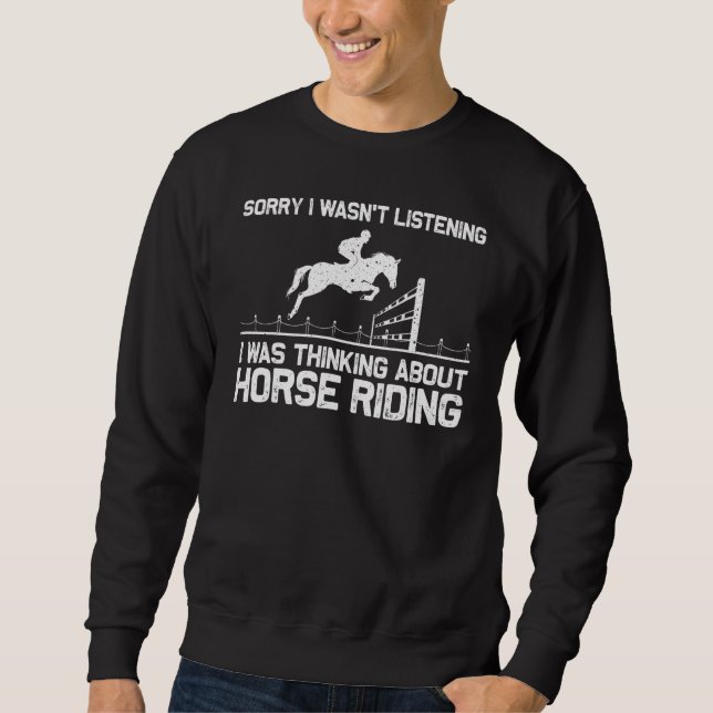 Moletom Cool Horse Riding For Men Women Horseback Equestri (Frente)
