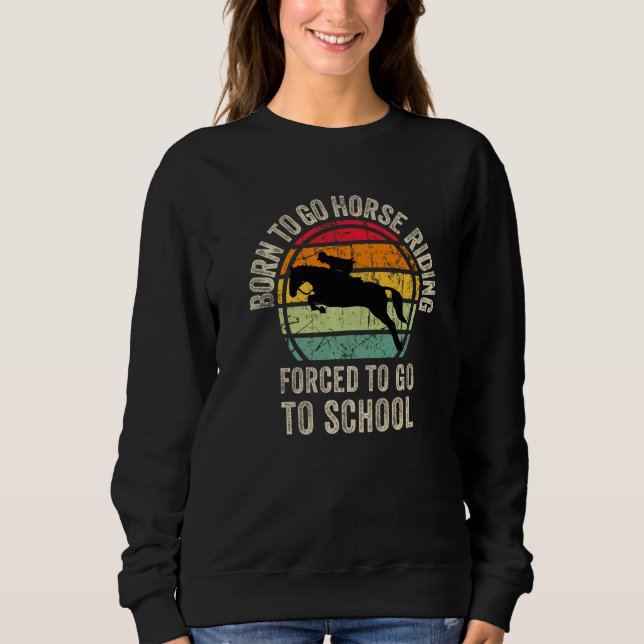Moletom Cool Horse riding Graphic for Son Equestrianism Pr (Frente)