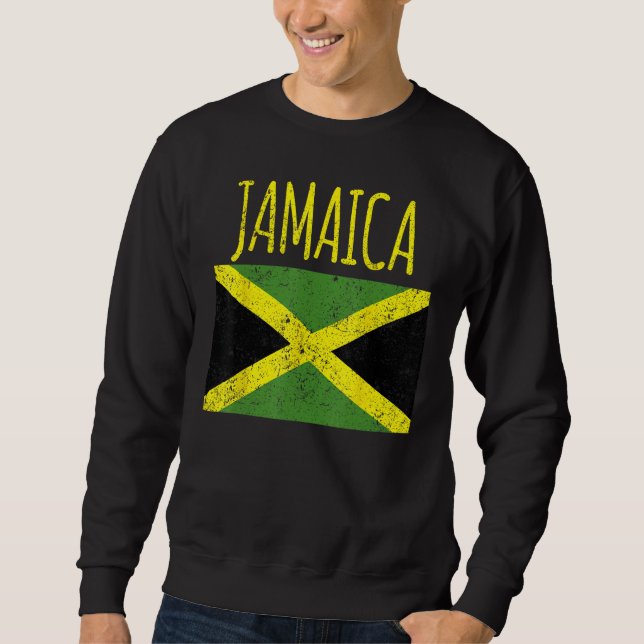 Moletom Cool Jamaica distresssed Jamaican flag proud Jamai (Frente)
