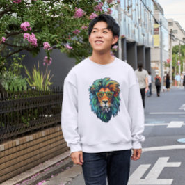 Moletom Cool King – Colorful Lion with Shades Design