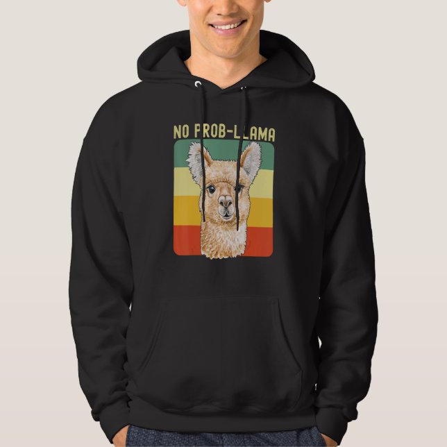Moletom Cool Llama For Men Women No Prob Llama Alpaca Farm (Frente)
