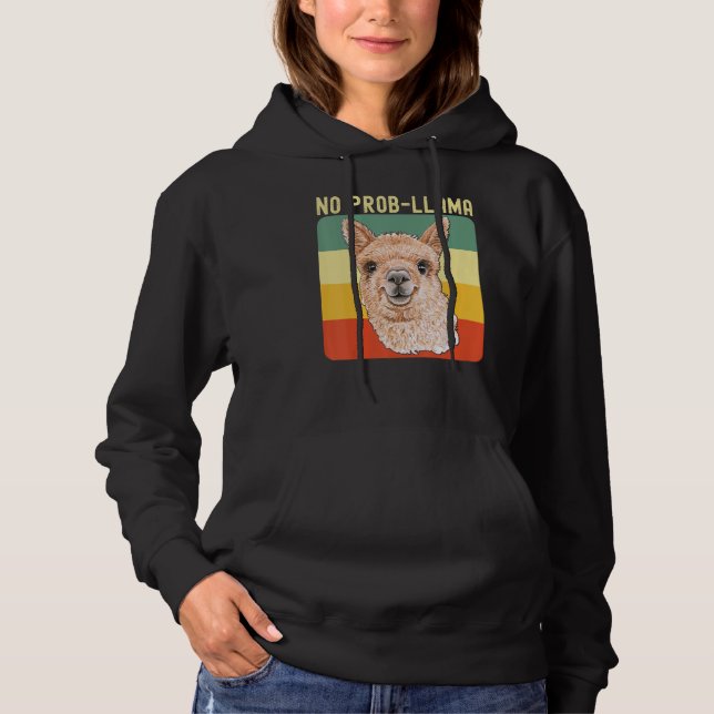 Moletom Cool Llama For Men Women No Prob Llama Alpaca Farm (Frente)