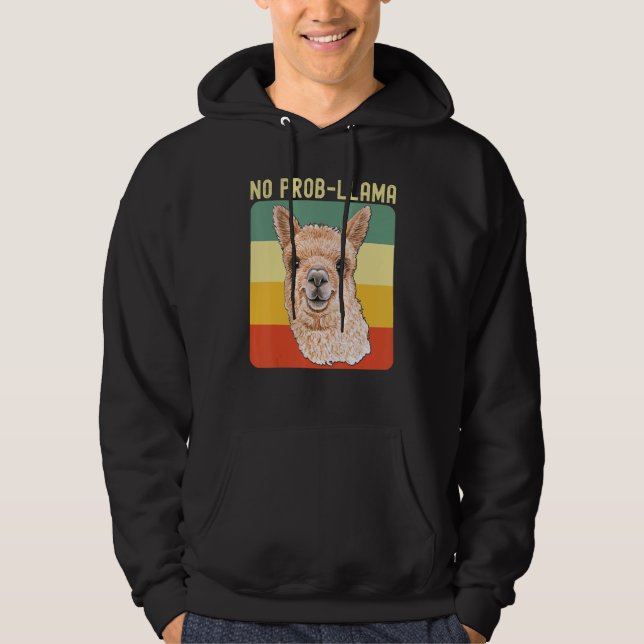 Moletom Cool Llama For Men Women No Prob Llama Alpaca Farm (Frente)