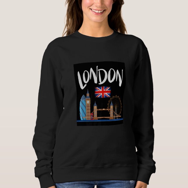 Moletom Cool London Famous Landmarks London London (Frente)