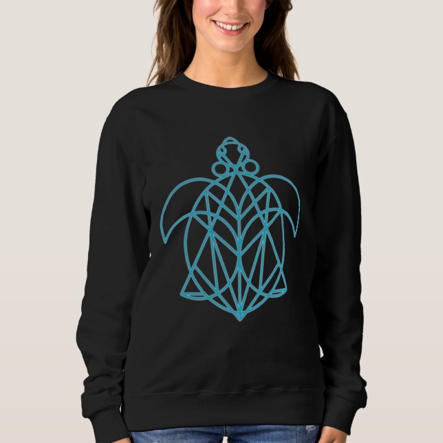 Moletom Cool Mandala Sacred Geometry Turtle  4 (Frente)