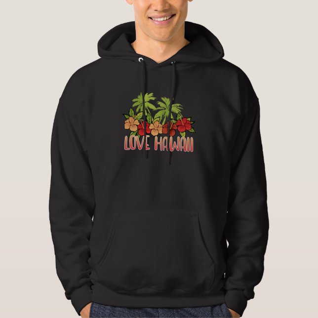 Moletom Cool Maui Sunset Hawaiian Hibiscus Flowers Honolul (Frente)