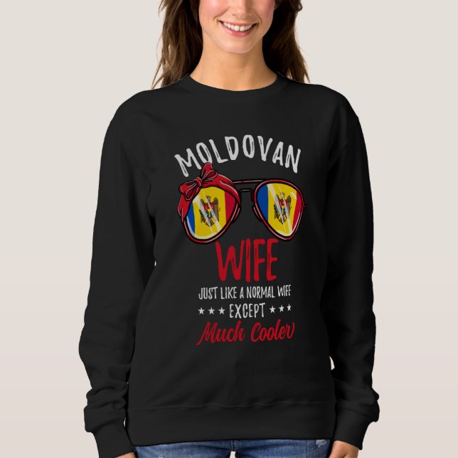 Moletom Cool Moldovan Wife Sunglasses Moldovan Family (Frente)