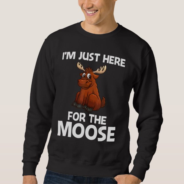 Moletom Cool Moose For Men Women Deer Alaska Moose  Reinde (Frente)