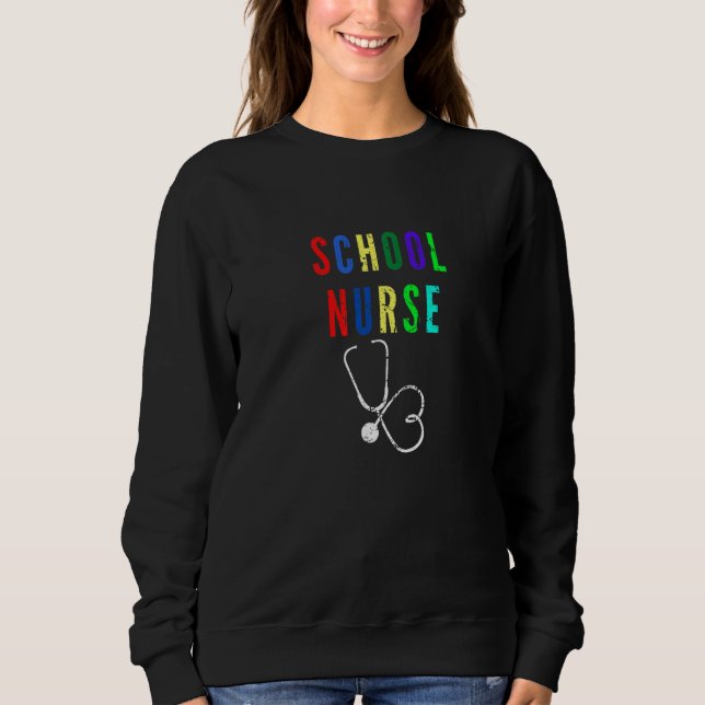 Moletom Cool Nursing School Nurse Stethoscope Back To Scho (Frente)