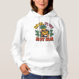 Moletom Cool Pine Hot Sun Retro Pineapple Summer Vibes