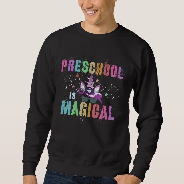 Moletom Cool PRESCHOOL IS MAGICAL PreK I'm Unicorn Teacher (Frente)