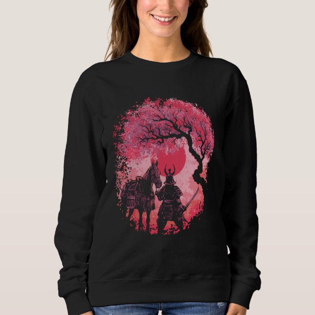 Moletom Cool Samurai Moon Cherry Blossom Tree (Frente)