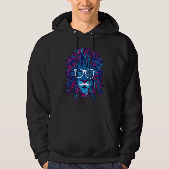 Moletom Cool  Sarcastic Lion Outfit Illustration Graphic (Frente)