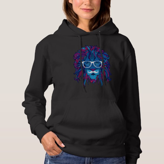 Moletom Cool  Sarcastic Lion Outfit Illustration Graphic (Frente)