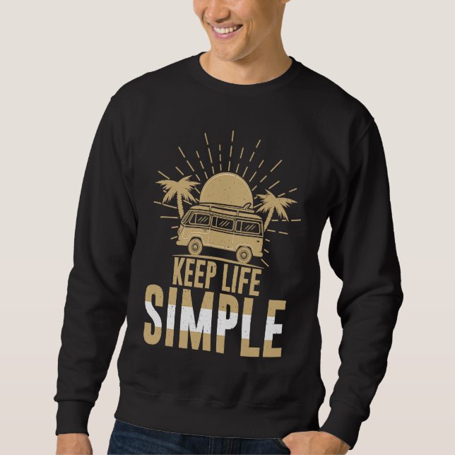 Moletom Cool Simple Life Vans Vacation Van Living Enthusia (Frente)