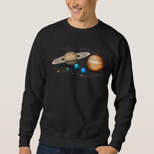 Moletom Cool Solar System for Men Women Kids (Frente)