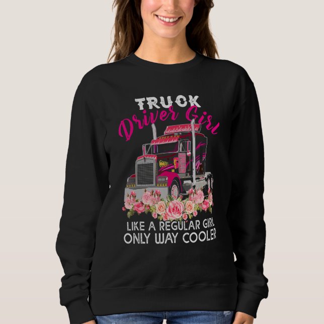 Moletom Cool Truck Driver Girl   Trucker Women (Frente)
