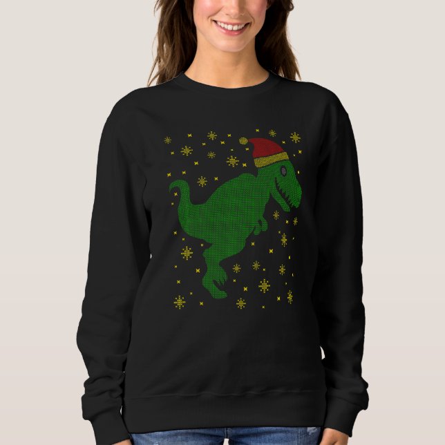 Moletom Cool Ugly Christmas Dinosaur Merry Xmas Party (Frente)