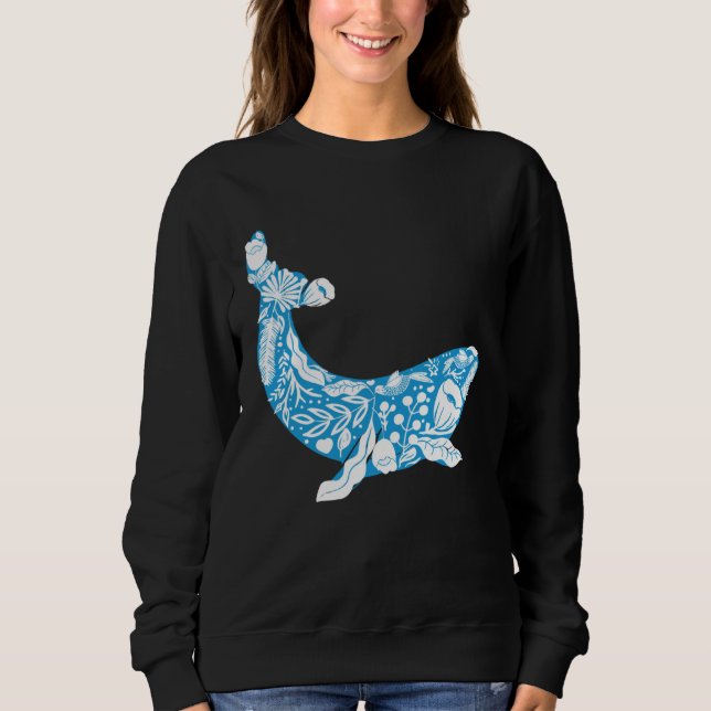 Moletom Cool Whale Made Of Nature Elements Ocean (Frente)