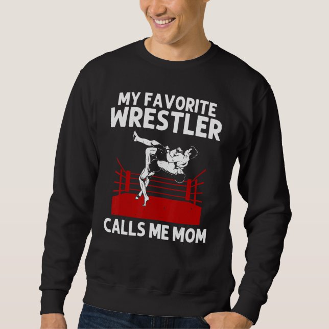 Moletom Cool Wrestling For Mom Mama Wrestler Sports Wrestl (Frente)