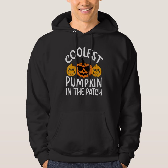 Moletom Coolest Pumpkin In The Patch Halloween Boys Girls  (Frente)