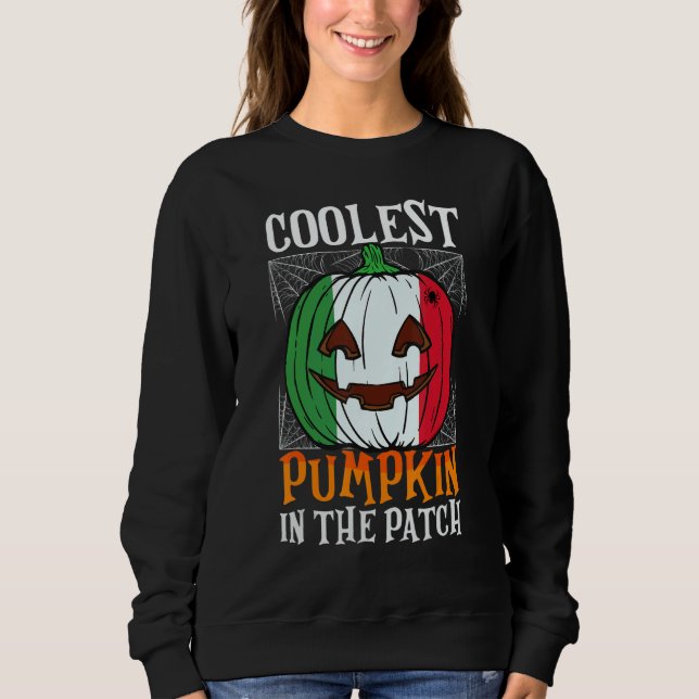 Moletom Coolest Pumpkin In The Patch Italian Flag Jack Ou2 (Frente)
