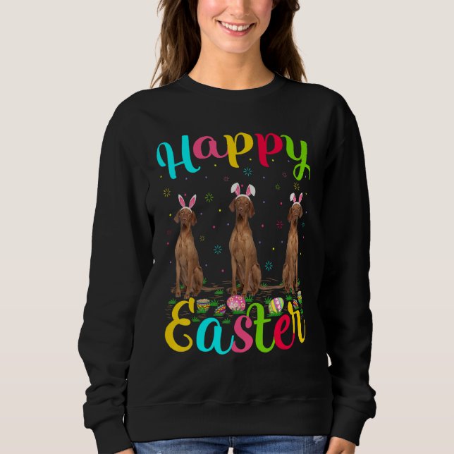 Moletom Coonhound Dog Easter Bunny Coonhound Happy E (Frente)
