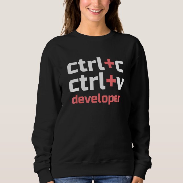 Moletom Copiar Colar Desenvolvedor Ctrl C Ctrl V Coder (Frente)