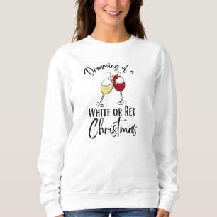 Moletom Copos de vinho tinto branco Jogo de Natal