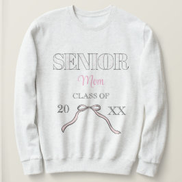 Moletom Coquette Senior Mom Graduate Custom Pink Bow 