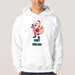 Moletom Cor branca Santacose Camisola de Natal