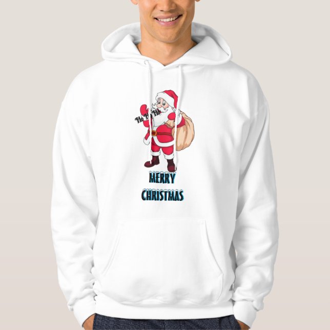 Moletom Cor branca Santacose Camisola de Natal (Frente)