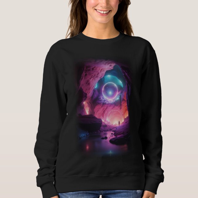 Moletom Cor-de-rosa 3D brilhante (Frente)