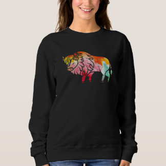 Moletom Cor do Búfalo Bison Animais da Vida Selvagem do Zo