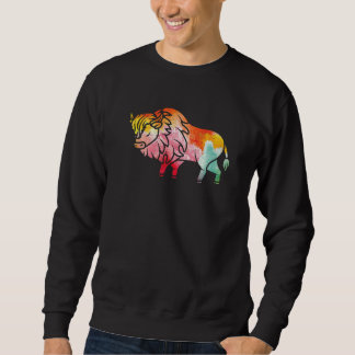 Moletom Cor do Búfalo Bison Animais da Vida Selvagem do Zo