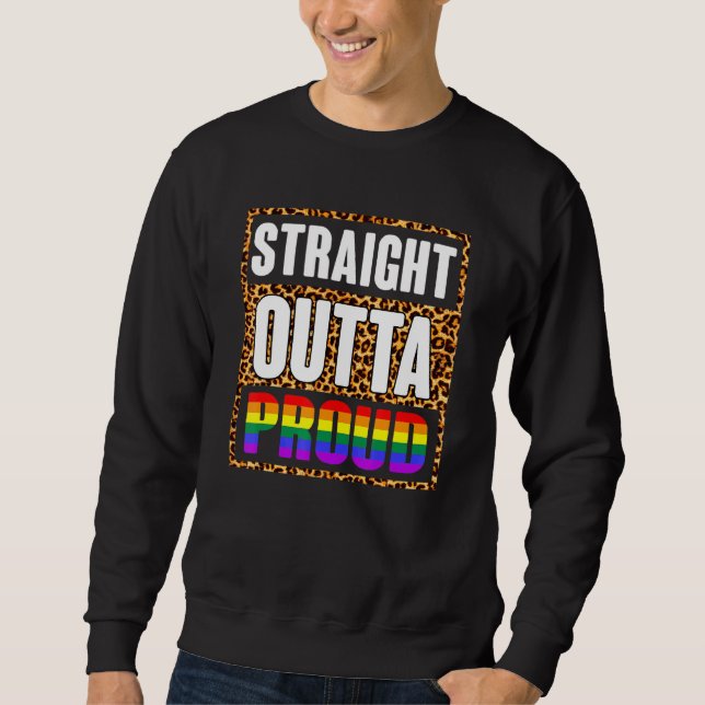Moletom Cor Lgbt Orgulhosa De Saída Do hetero Extraído Do  (Frente)