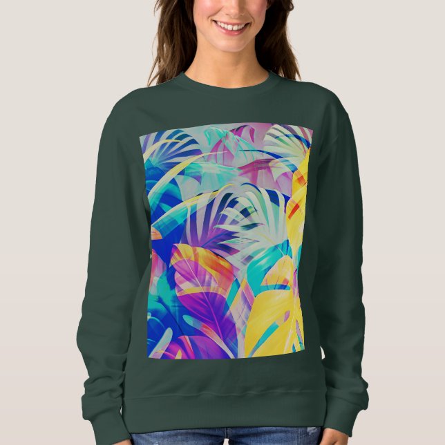 Moletom Cor Pastel Floral Abstrato Moderno (Frente)