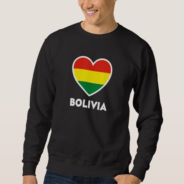 Moletom Coração da Bandeira da Bolívia (Frente)