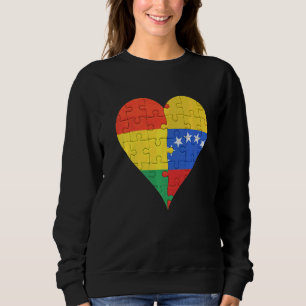 Moletom Coração da Bandeira da Venezuela boliviana