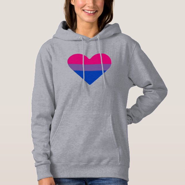 Moletom Coração da Bandeira do Orgulho Bissexual (Frente)