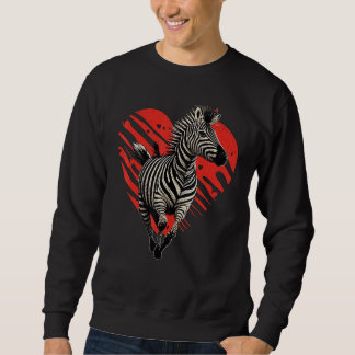 Moletom Coração de Amor de Zebra para o Dia dos Namorados