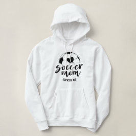 Moletom Coração de Mãe de Futebol Bola Nome e Número Perso