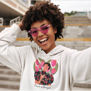 Moletom Coração de mulher sempre amor ilustração do Dia do