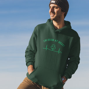 Moletom Coração de St Patricks Day com Texto Perso
